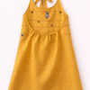 Mustard Twig Handwork Solid Premium Linen Dress