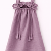 Dove Grey Blossom Frock Solid Premium Linen Dress
