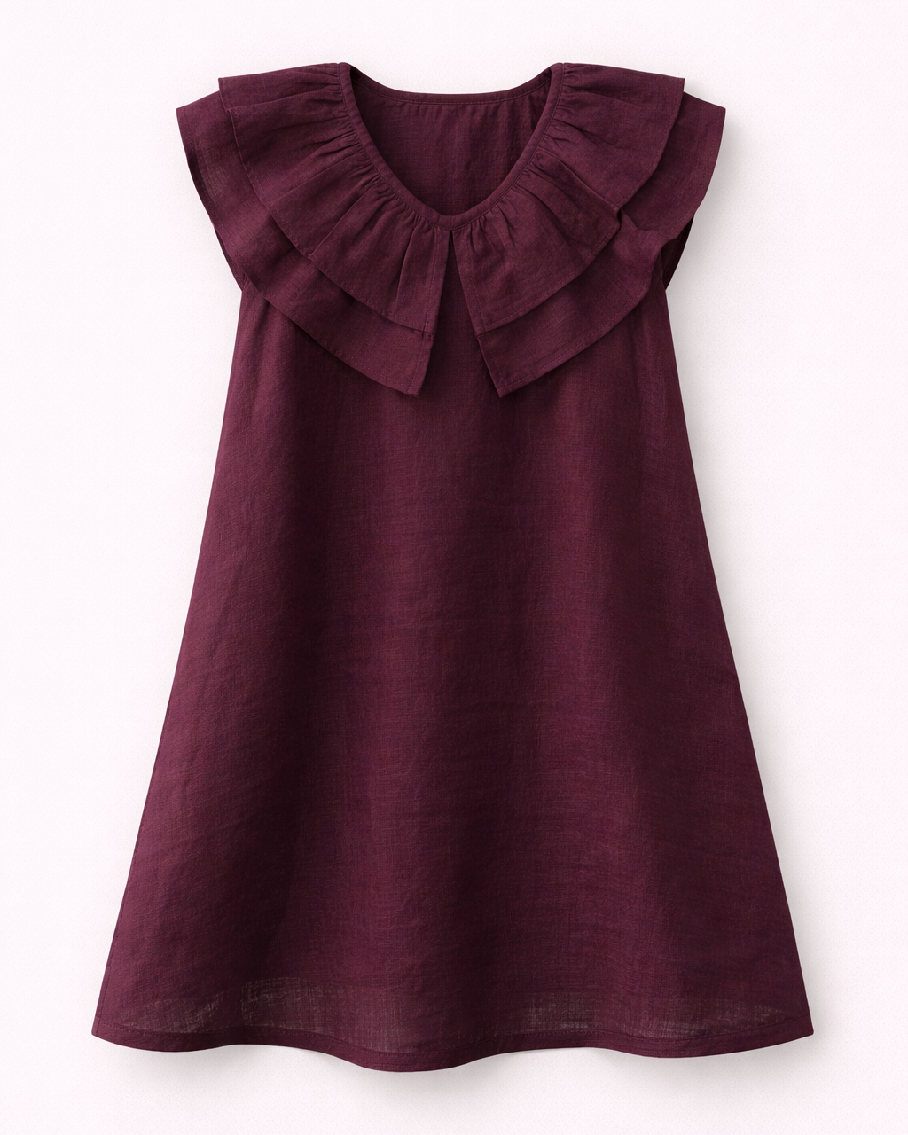Wildwood Berry Solid Premium Linen Dress