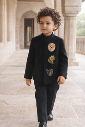 Dynasty of the Wild handwork premium Black Jodhpuri Ensemble