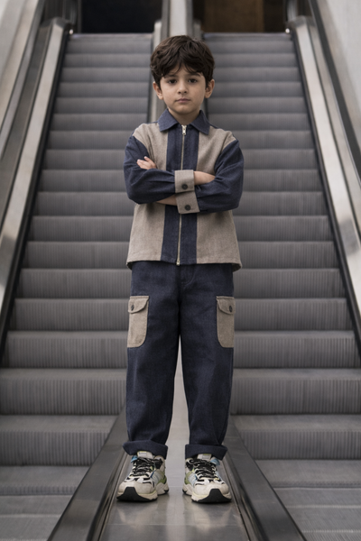 The Riverstone Dual Shade Solid Premium Linen Coord Set