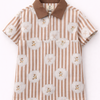 Teddy & Tennis Striped Print Premium Linen Coord