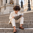 Pearl Promenade – Off-White Pure Linen Blazer, Pants & Shirt Set