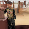 The Bagh E Khaas Print Pure Muslin Silk Koti Kurta Pajama Set