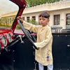 The Classic Circus Trick Embriodered Pure Bamboo Muslin Cotton Kurta Pajama Set