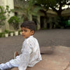 The Arbor Essence Print Pure Linen Kurta Pajama Set
