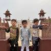 The Royal Tropic Print Pure Muslin Silk Kurta Pajama Set