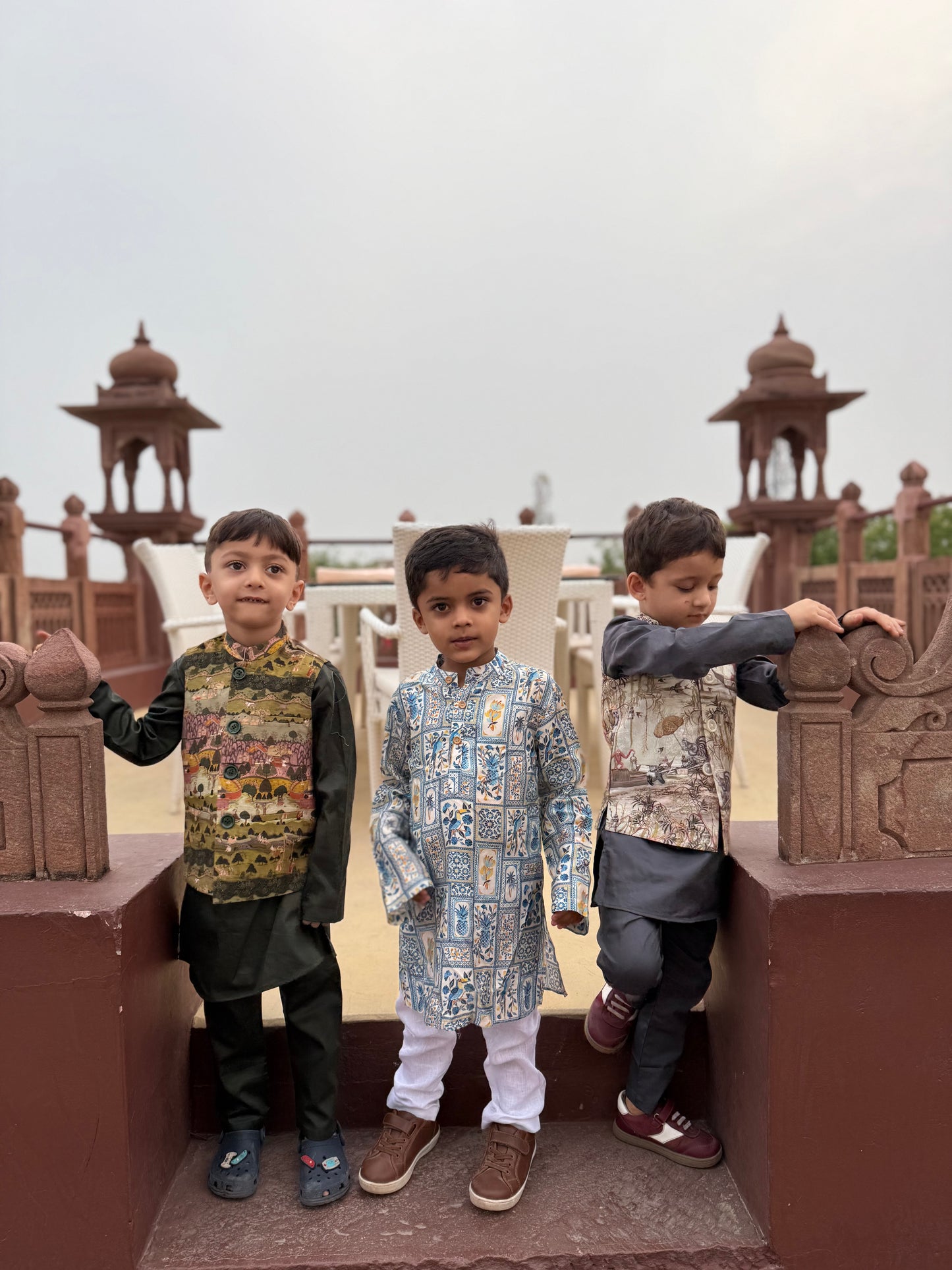 The Royal Tropic Print Pure Muslin Silk Kurta Pajama Set