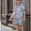 Striped Candies Print Vestiario's Blend Linen Co-ords - Funny Bones Clothings