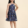 TopSkirt Styled Planet Print Pure Linen Dress - Funny Bones Clothings