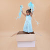 Sky Blue Pure Linen Sleeveless Dress - Funny Bones Clothings