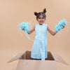 Sky Blue Pure Linen Sleeveless Dress - Funny Bones Clothings