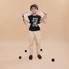 Jacket Pants Styled Pure Linen Co-ords (Beige Colour) - Funny Bones Clothings