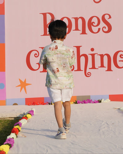 The Squirrel Picnic Print Premium Linen Coord Set