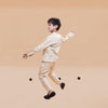 Jacket Pants Styled Pure Linen Co-ords (Beige Colour) - Funny Bones Clothings