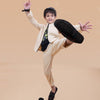 Jacket Pants Styled Pure Linen Co-ords (Beige Colour) - Funny Bones Clothings