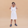 Pure White Above Knee Length Dress - Funny Bones Clothings