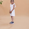 Pure White Above Knee Length Dress - Funny Bones Clothings