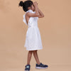 Pure White Above Knee Length Dress - Funny Bones Clothings