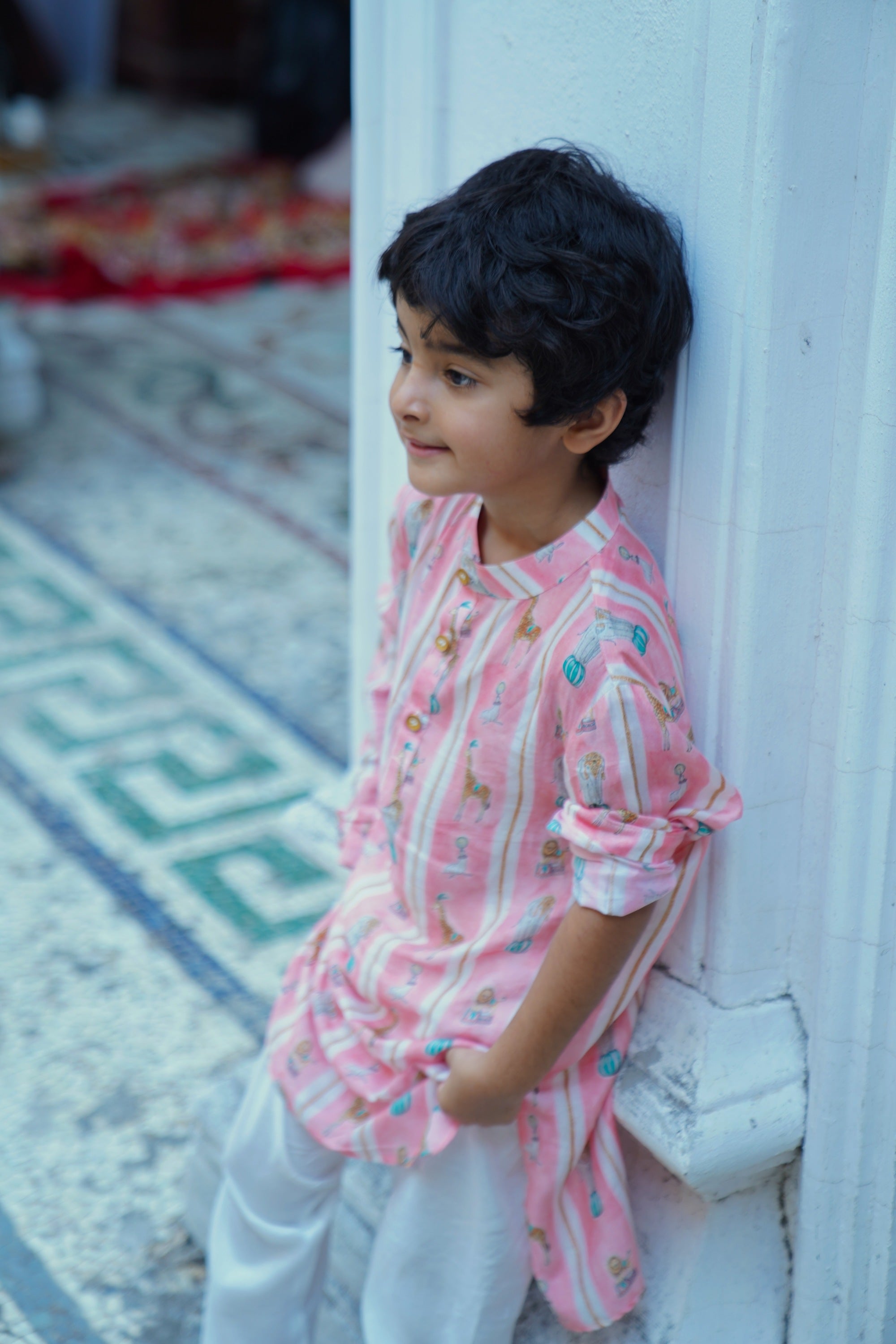 The Showman Pure Muslin Silk  Kurta Pajama Set