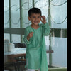Designer Pleats Pure Muslin Silk Kurta Pyjama Set - Mint Green Color - Funny Bones Clothings