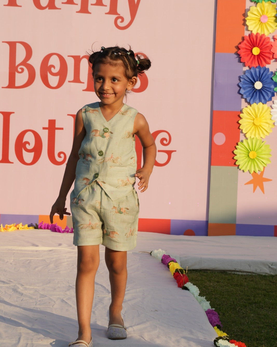 Mare & Stallion Print Premium Linen Coord Set