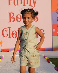 Mare & Stallion Print Premium Linen Coord Set