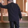 Midnight Prowl Themed Embriodered Bandgala Jodhpuri Blazer Set