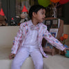 The Sultans Tapestary Printed Pure Linen Blazer Set