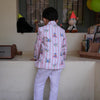 The Sultans Tapestary Printed Pure Linen Blazer Set