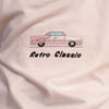 Tencel™ Fabric The Vintage Car Inspired Embroidered Half Sleeves T-Shirt
