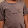 Tencel™ Fabric Dino Walking in Forest Themed Embroidered Half Sleeves T-Shirt