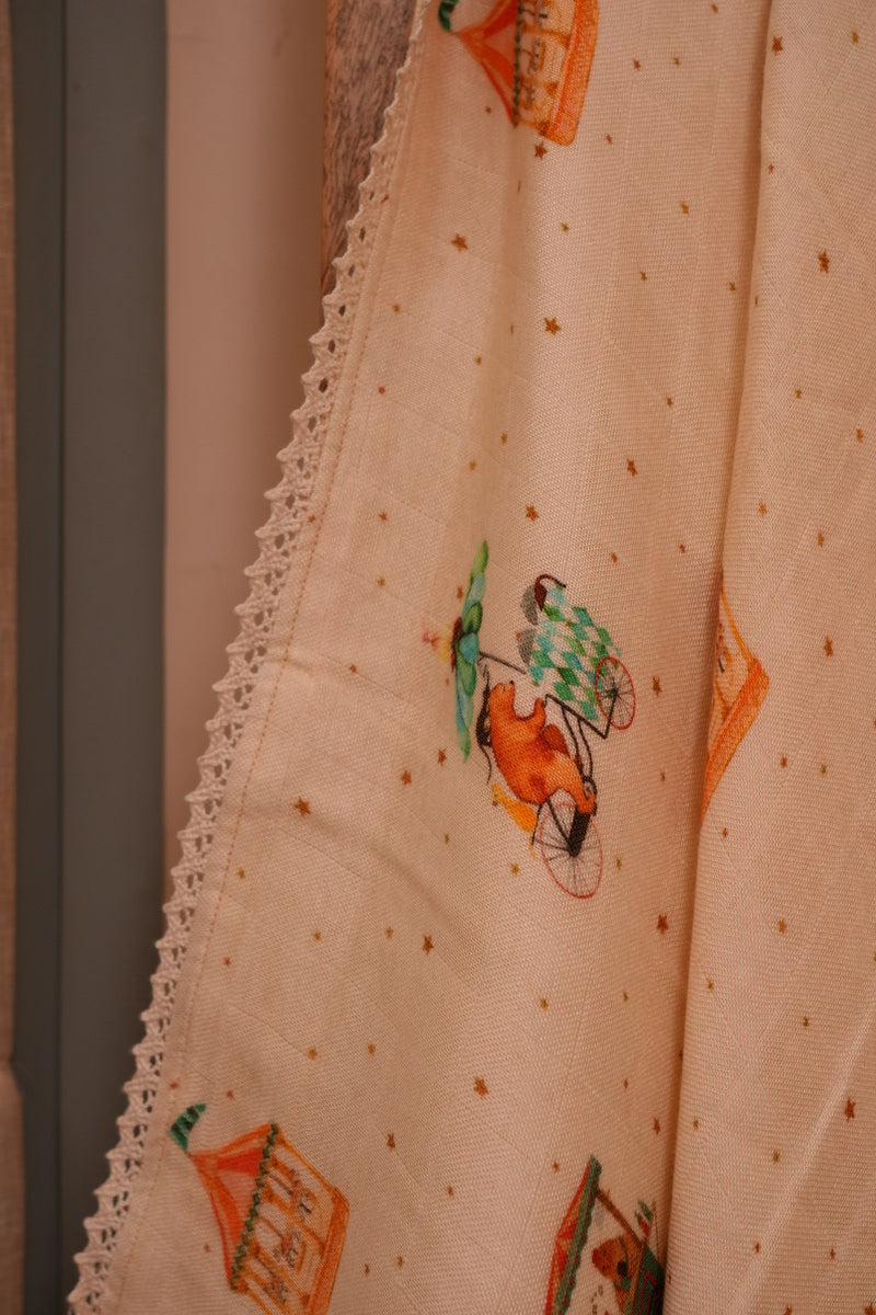 Circus Themed Bamboo Muslin Cotton Blanket