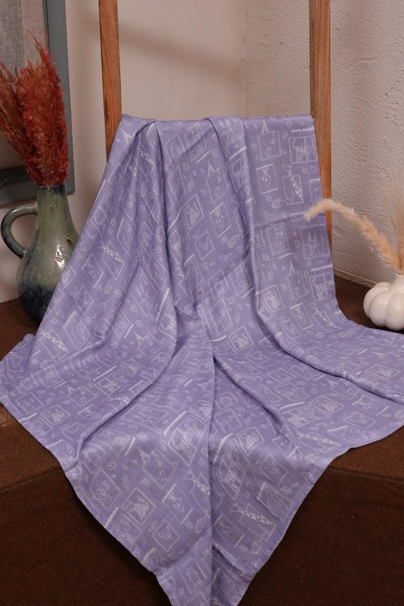 Framed Lion Themed Bamboo Muslin Cotton Blanket