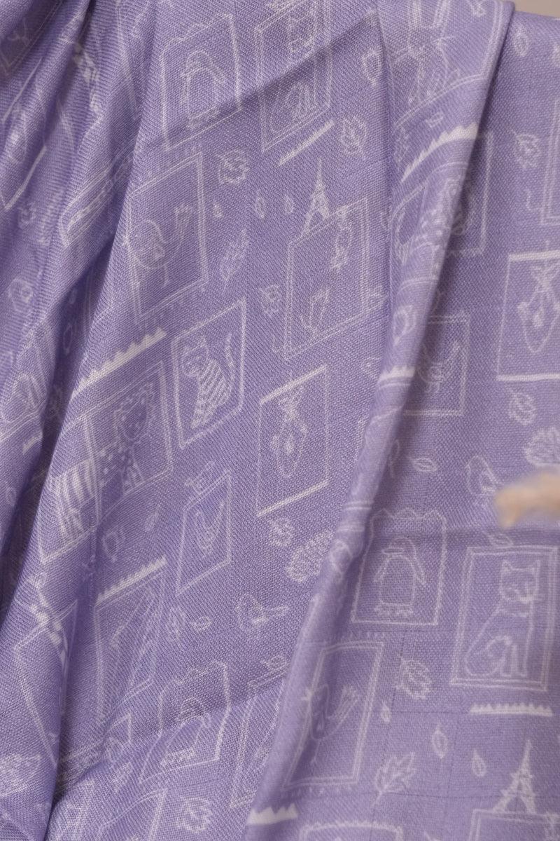 Framed Lion Themed Bamboo Muslin Cotton Blanket