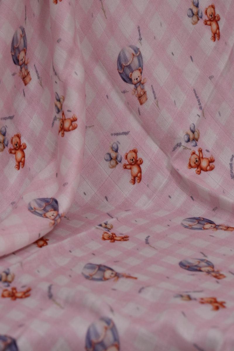Teddy and The Air Themed Bamboo Muslin Cotton Blanket