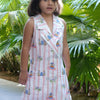 Sultan Tapestary Printed Pure Linen Blazer Dress
