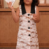 The Mystic Felines Printed Pure Linen BLazer Dress