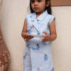Royal Toika Printed Pure Linen BLazer Dress