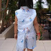 Royal Toika Printed Pure Linen BLazer Dress
