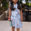 Royal Toika Printed Pure Linen BLazer Dress