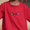 Tencel™ Fabric Pacman Inspired Embroidered Half Sleeves T-Shirt