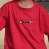 Tencel™ Fabric Pacman Inspired Embroidered Half Sleeves T-Shirt