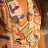 Wild EMblem Printed Pure Linen BLazer Dress