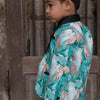 Green Forest and Leopard Printed Linen Blazer with Cotton Shirt and Pants Set with Complimentory Bow - Funny Bones Clothings