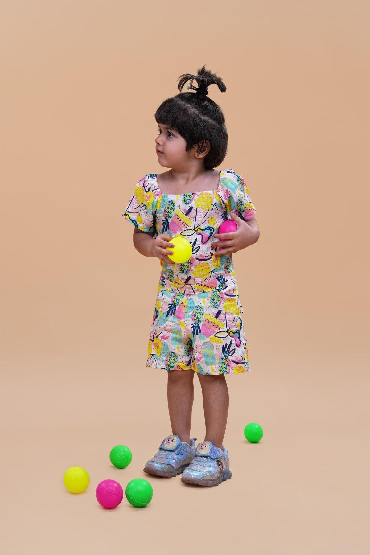 Fruit and Punch Printed Pure Linen Jumpsuit - Funny Bones Clothings