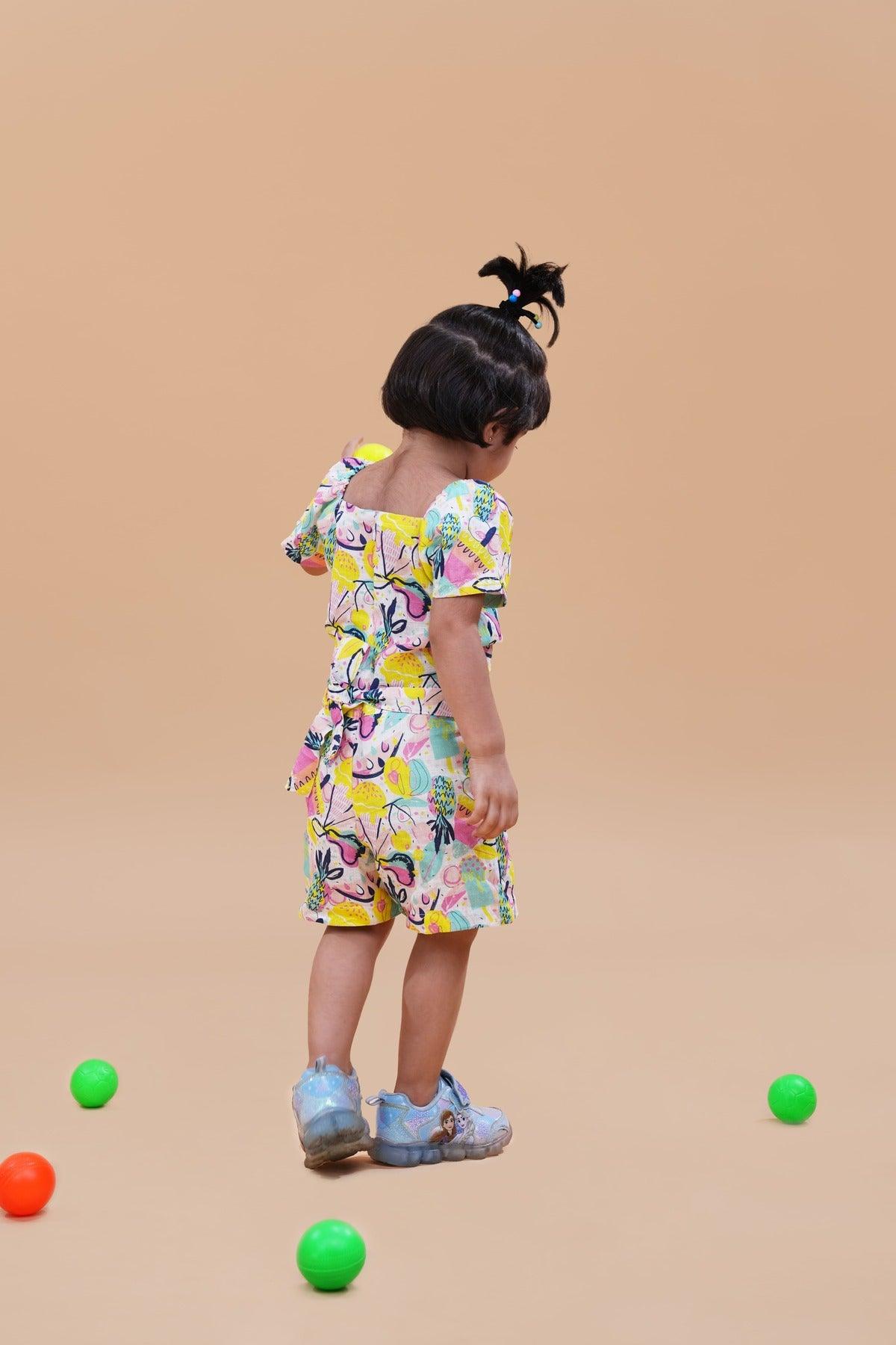 Fruit and Punch Printed Pure Linen Jumpsuit - Funny Bones Clothings