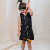Waist Coat with Skirt Styled Shorts - Black Colour, Cotton Linen - Funny Bones Clothings