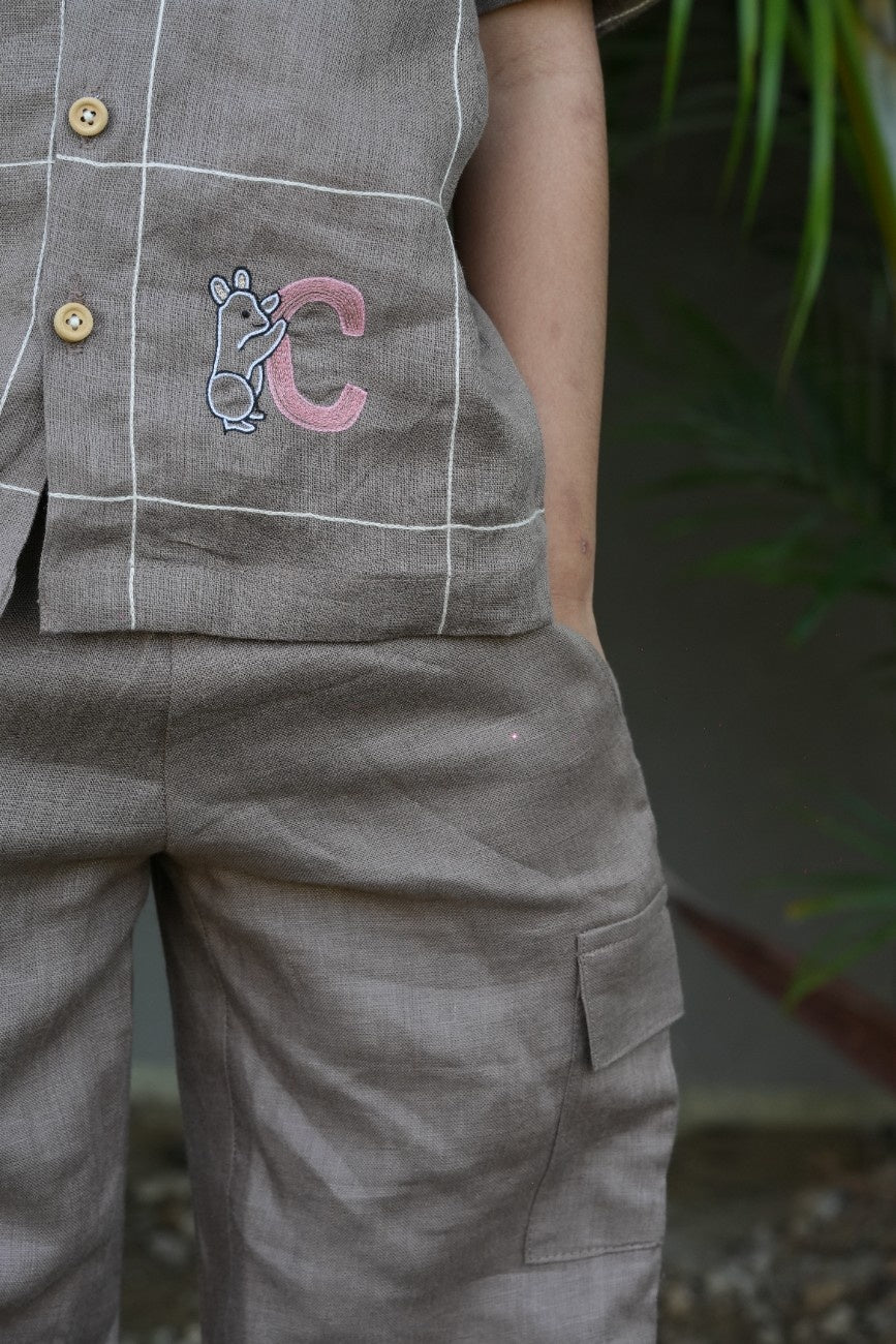 The Acorn Alphabet Edit Handwork Premium Linen Coord Set