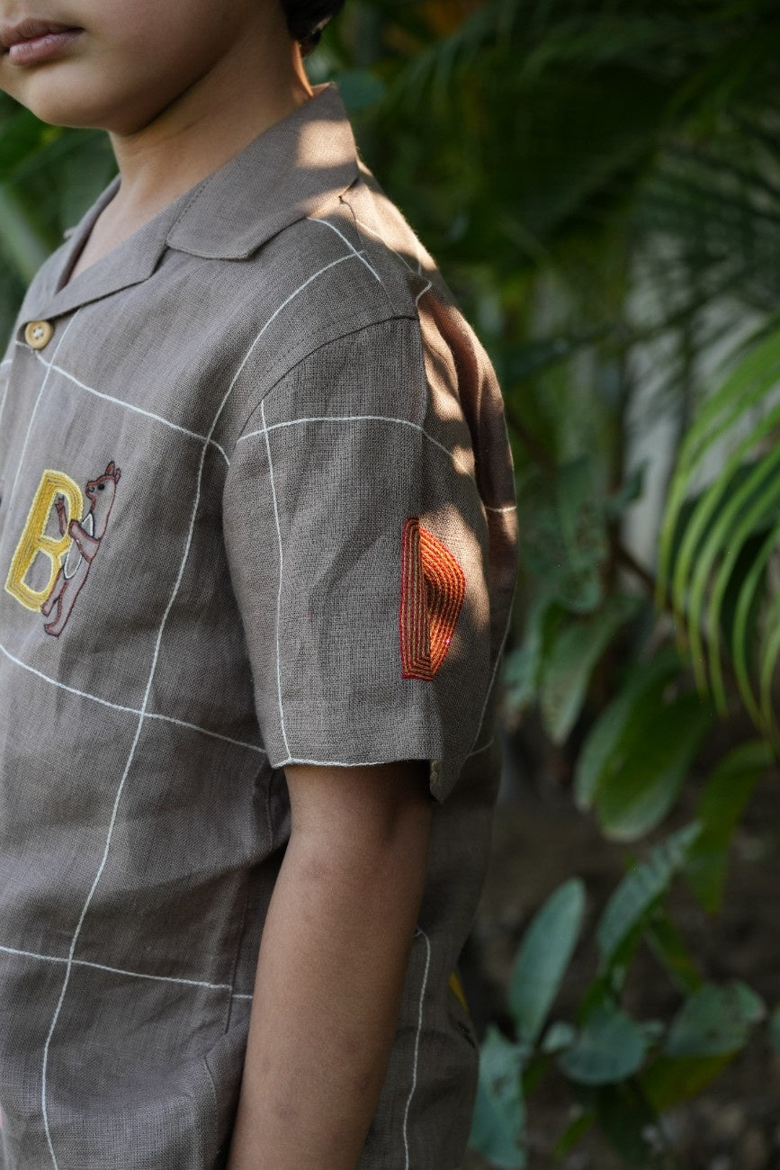 The Acorn Alphabet Edit Handwork Premium Linen Coord Set